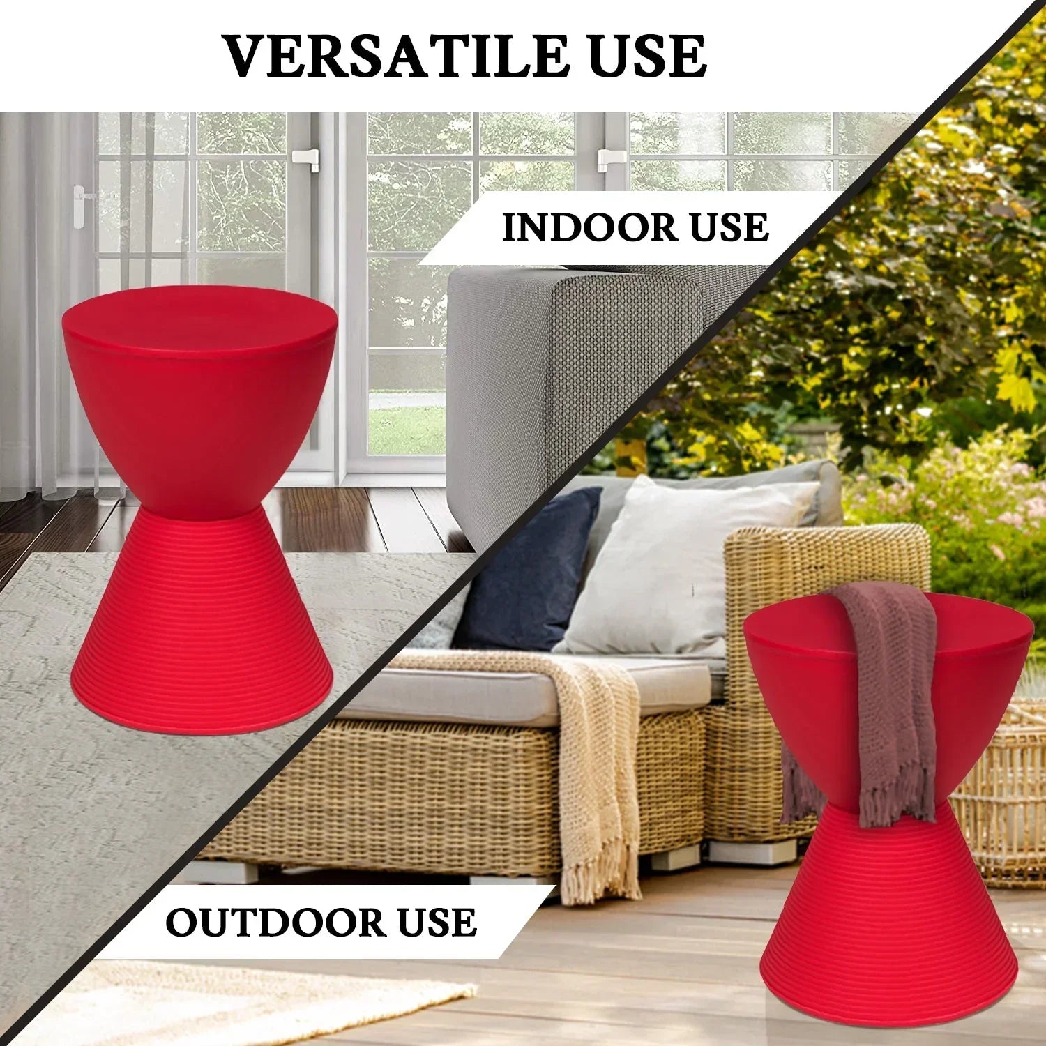 Boyd Storage Round Side End Table in Polypropylene Plastic - Elax Furniture