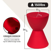 Boyd Storage Round Side End Table in Polypropylene Plastic - Elax Furniture