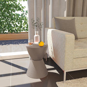 Boyd Storage Round Side End Table in Polypropylene Plastic - Elax Furniture