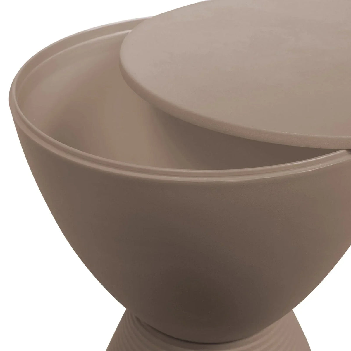 Boyd Storage Round Side End Table in Polypropylene Plastic - Elax Furniture