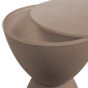 Boyd Storage Round Side End Table in Polypropylene Plastic - Elax Furniture