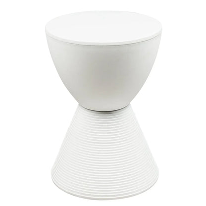 Boyd Storage Round Side End Table in Polypropylene Plastic - Elax Furniture