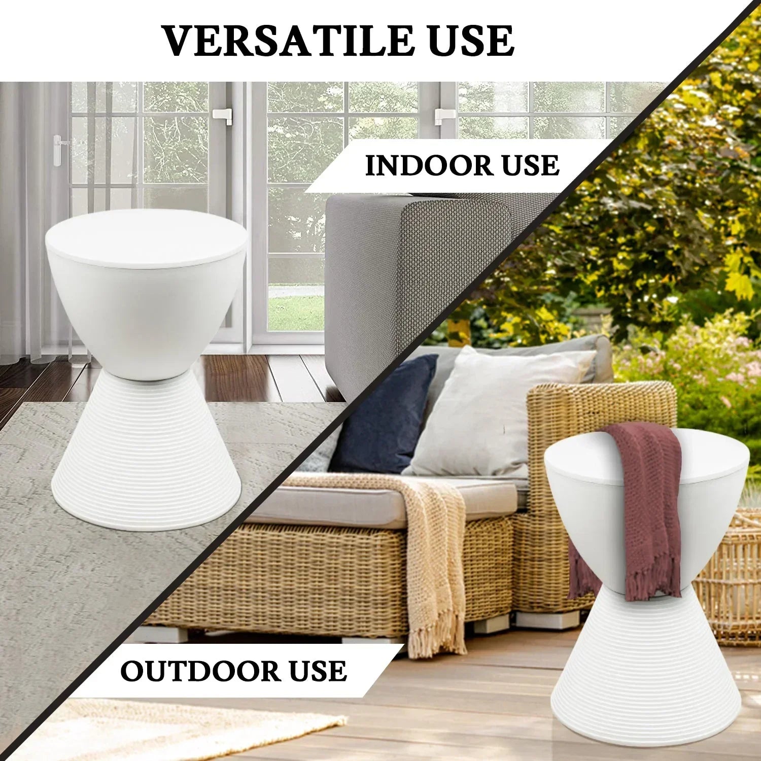 Boyd Storage Round Side End Table in Polypropylene Plastic - Elax Furniture