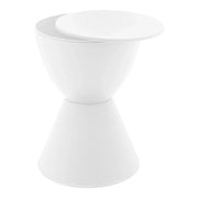 Boyd Storage Round Side End Table in Polypropylene Plastic - Elax Furniture
