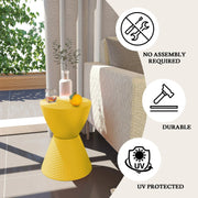 Boyd Storage Round Side End Table in Polypropylene Plastic - Elax Furniture
