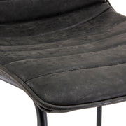 Brooklyn 29.9" Modern Leather Bar Stool With Black Iron Base & Footrest - Elax Furniture