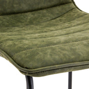 Brooklyn 29.9" Modern Leather Bar Stool With Black Iron Base & Footrest - Elax Furniture