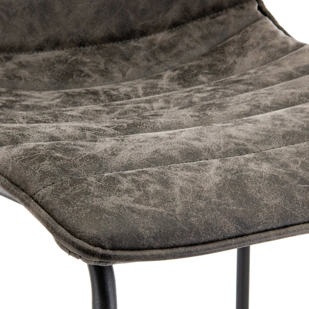 Brooklyn 29.9" Modern Leather Bar Stool With Black Iron Base & Footrest - Elax Furniture