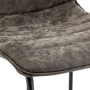 Brooklyn 29.9" Modern Leather Bar Stool With Black Iron Base & Footrest - Elax Furniture