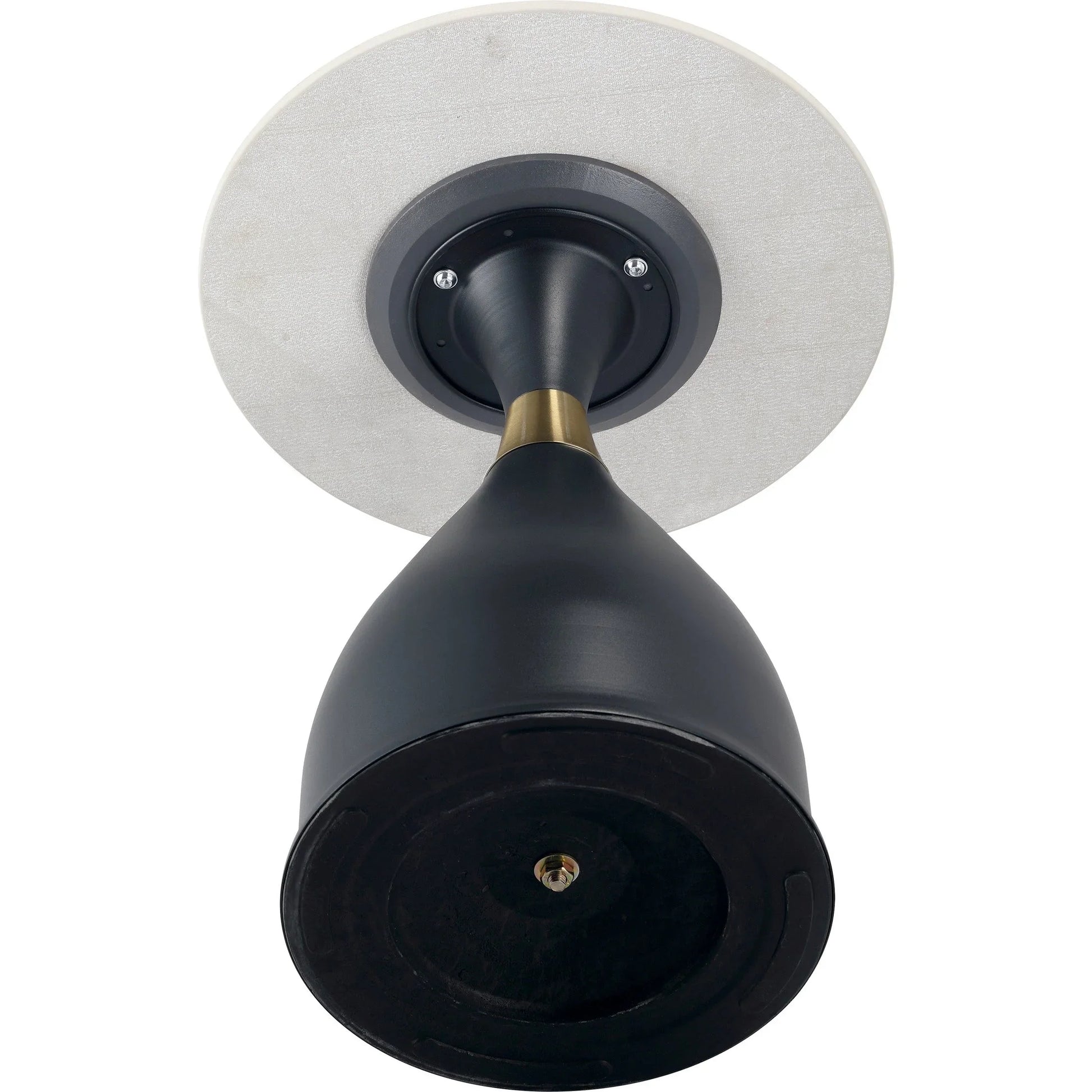 Bento Sintered Stone Top Side Table Round Accent Table Indoor Nightstand with Stainless Steel - Elax Furniture