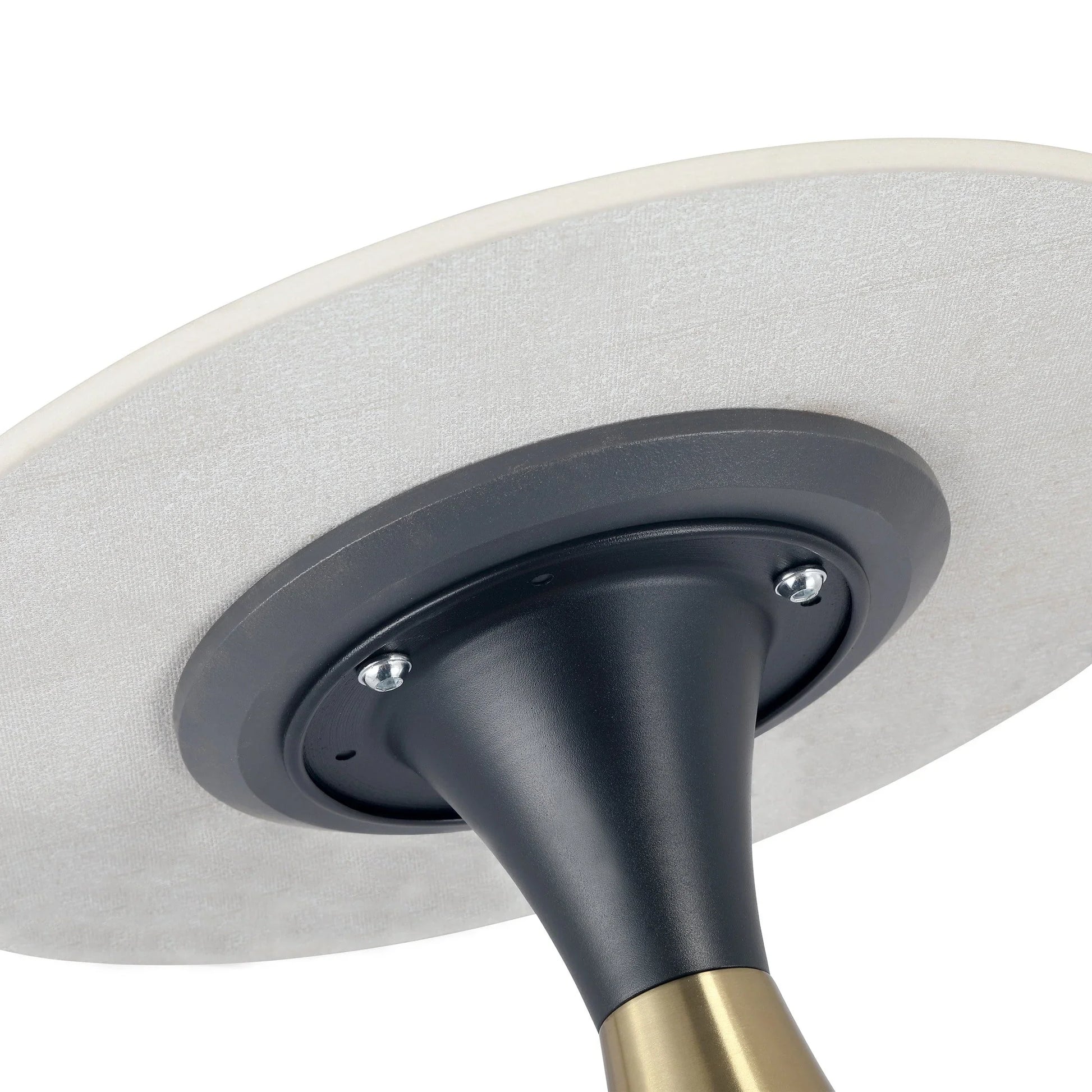 Bento Sintered Stone Top Side Table Round Accent Table Indoor Nightstand with Stainless Steel - Elax Furniture