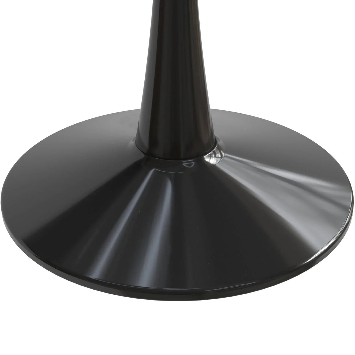 Bristol Round Dining Table with Glass Top and Iron Pedestal Base - Elax Furniture