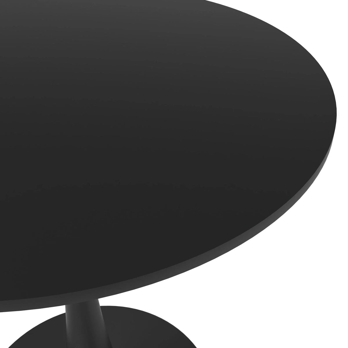 Bristol 24" Round Dining Table with MDF Wood Tabletop in Black Steel - Elax Furniture