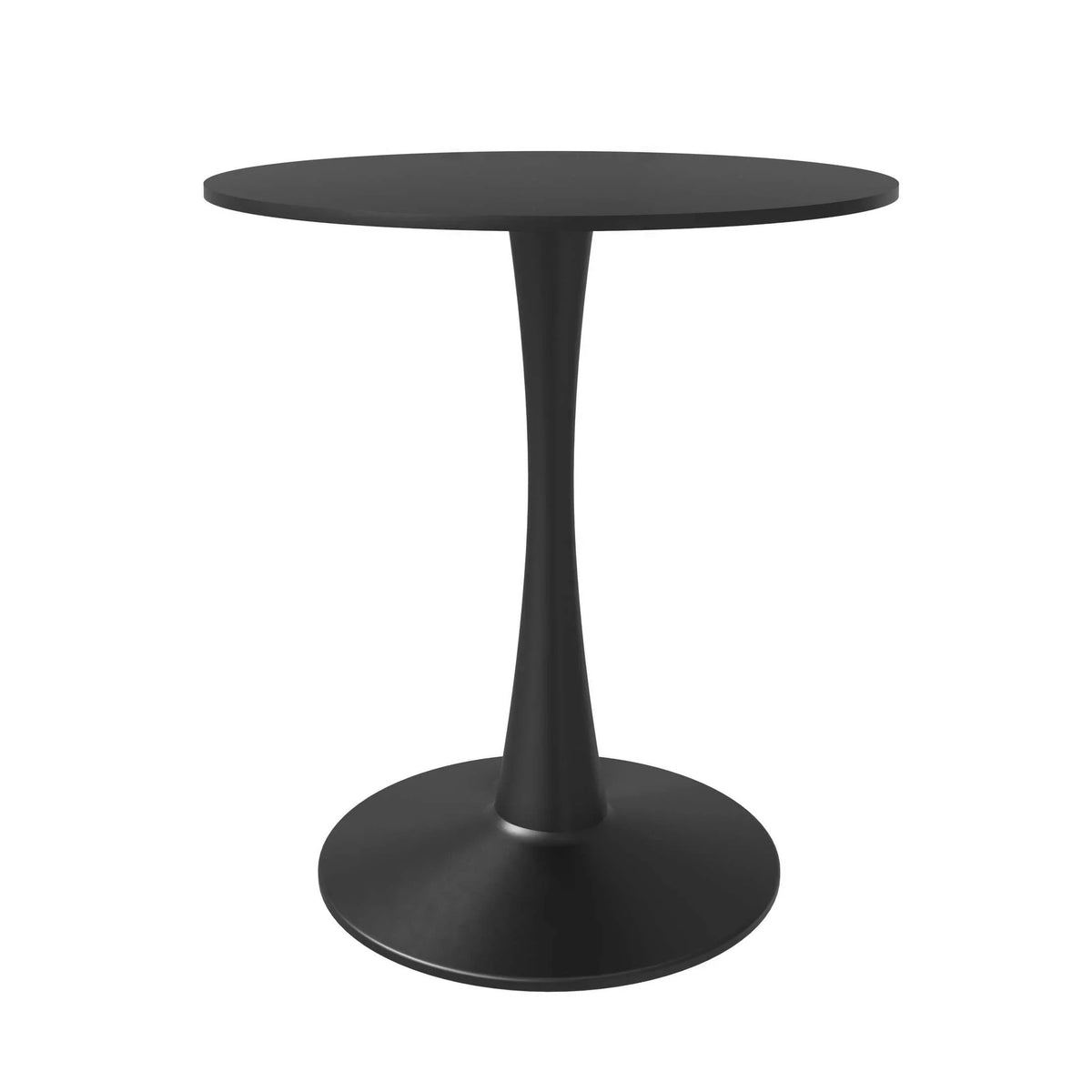Bristol 24" Round Dining Table with MDF Wood Tabletop in Black Steel - Elax Furniture