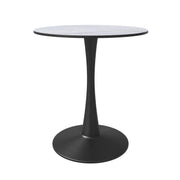 Bristol 24" Round Dining Table with MDF Wood Tabletop in Black Steel - Elax Furniture