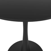 Bristol 27" Round Dining Table with MDF Wood Tabletop in Black Steel - Elax Furniture