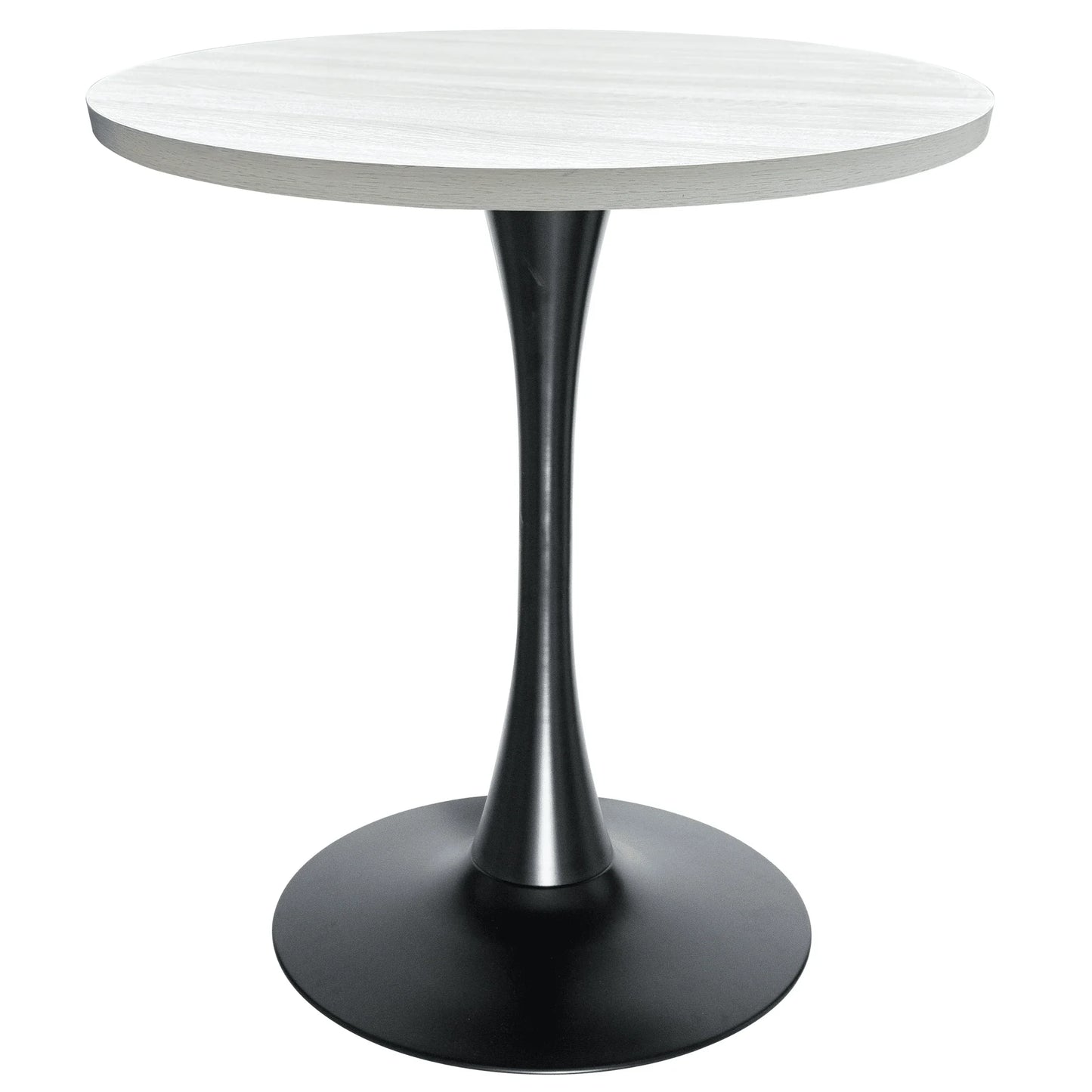 Bristol Round Dining Table with 27" MDF Tabletop and Black Iron Pedestal Base - Elax Furniture