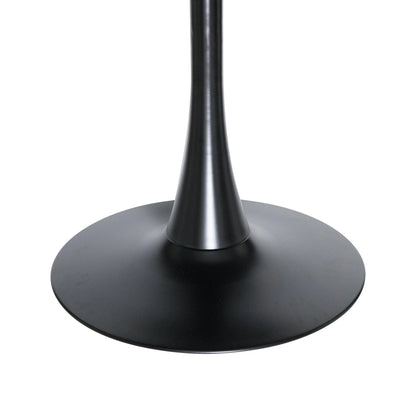 Bristol Round Dining Table with 27" MDF Tabletop and Black Iron Pedestal Base - Elax Furniture