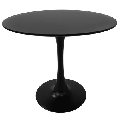 Bristol 32" Round Dining Table with Wood Top and Iron Pedestal Base - Elax Furniture