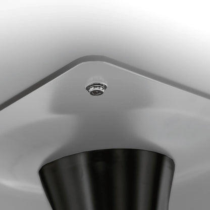 Bristol 27" Round Dining Table with MDF Wood Tabletop in Black Steel - Elax Furniture