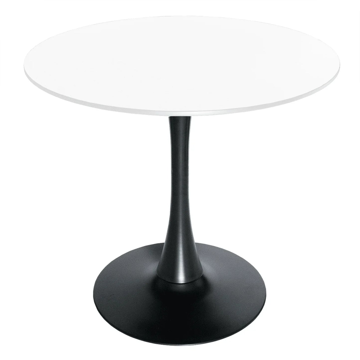 Bristol 24" Round Dining Table with MDF Wood Tabletop in Black Steel - Elax Furniture