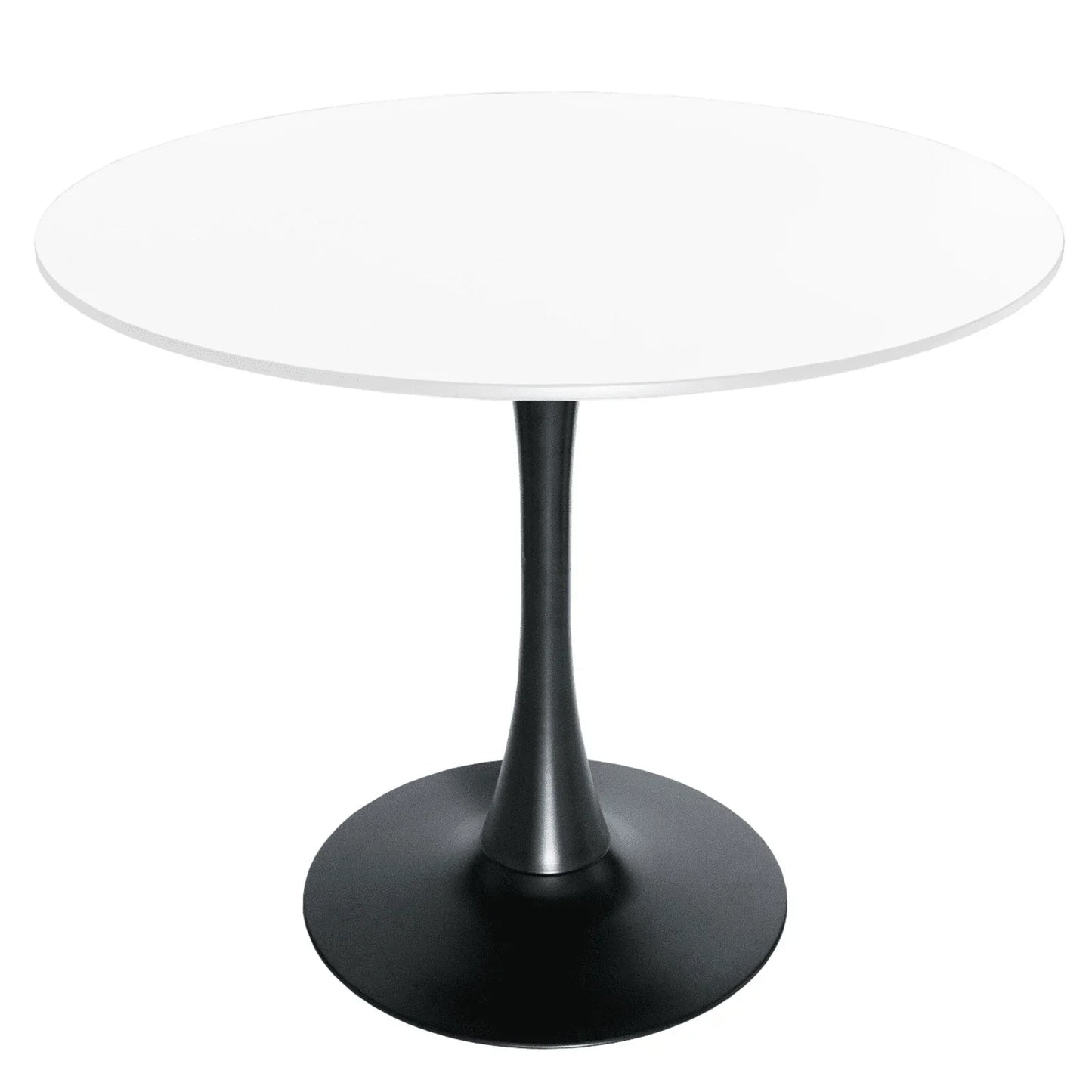 Bristol 32" Round Dining Table with Wood Top and Iron Pedestal Base - Elax Furniture