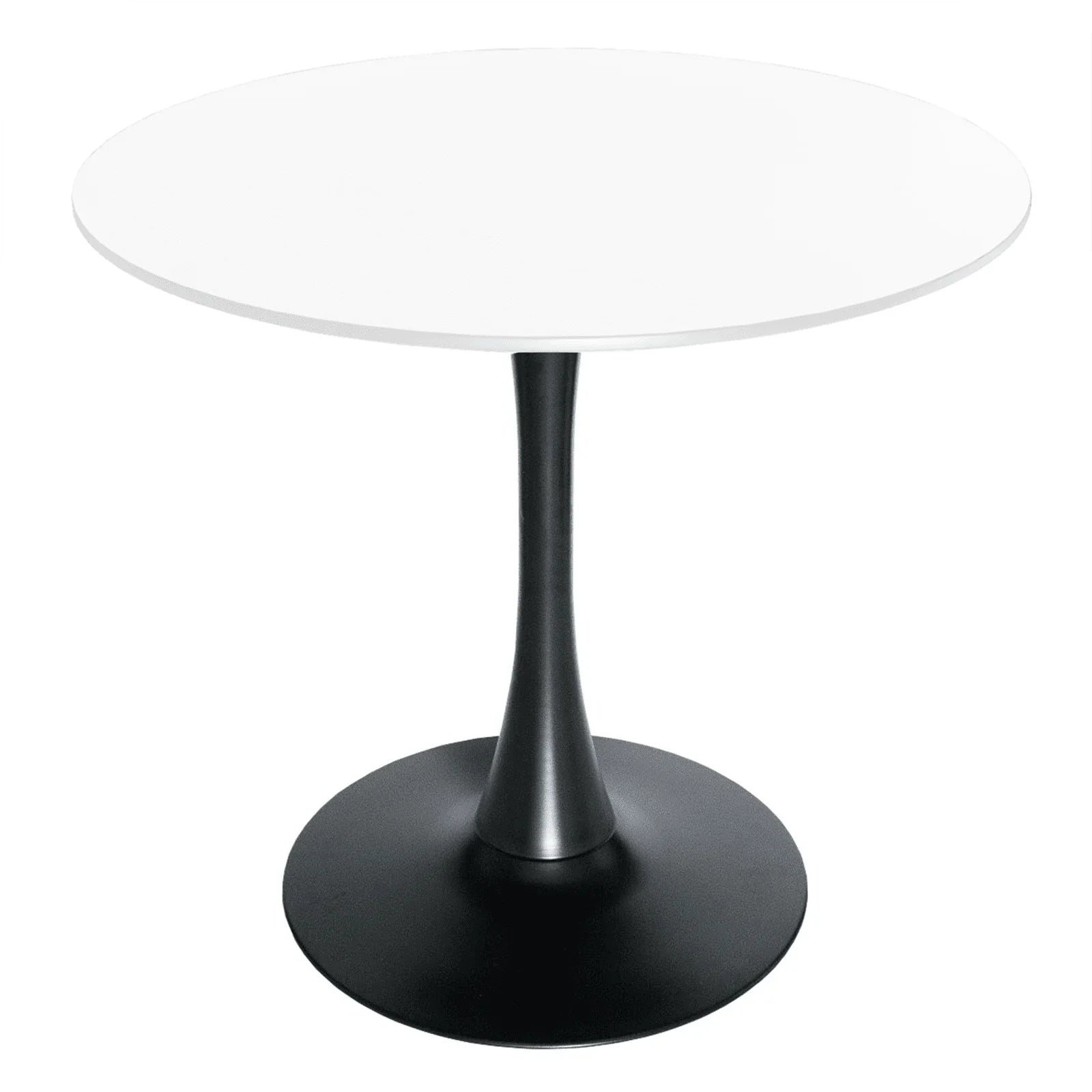 Bristol 27" Round Dining Table with MDF Wood Tabletop in Black Steel - Elax Furniture