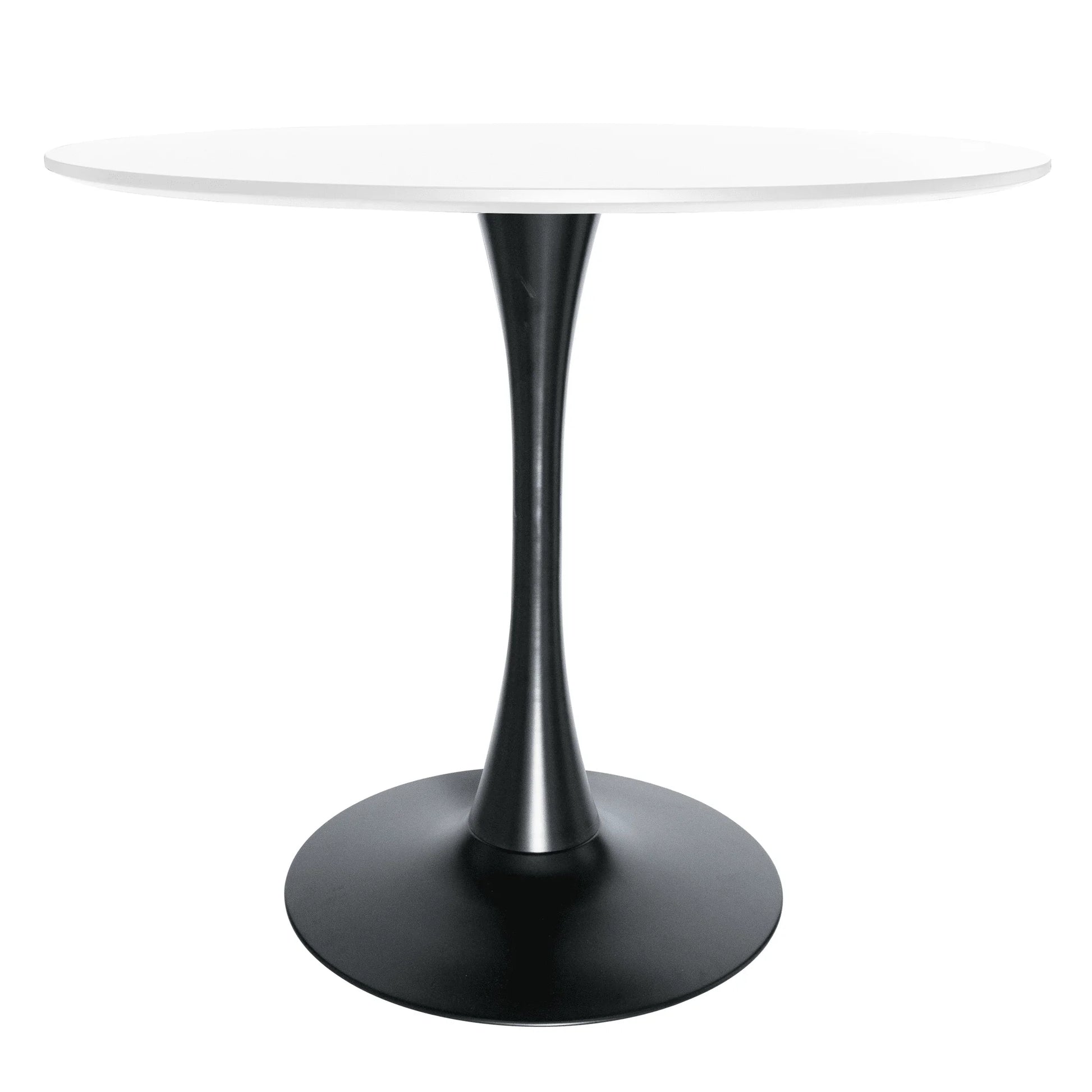 Bristol 32" Round Dining Table with Wood Top and Iron Pedestal Base - Elax Furniture