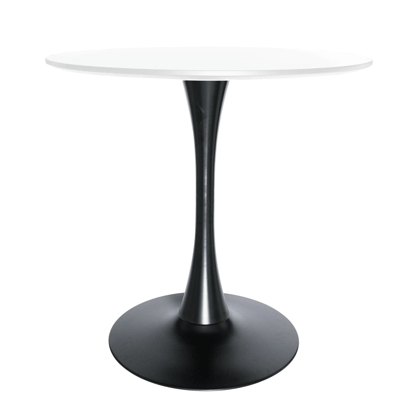Bristol 27" Round Dining Table with MDF Wood Tabletop in Black Steel - Elax Furniture