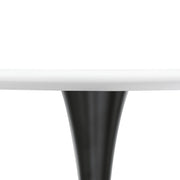 Bristol 27" Round Dining Table with MDF Wood Tabletop in Black Steel - Elax Furniture
