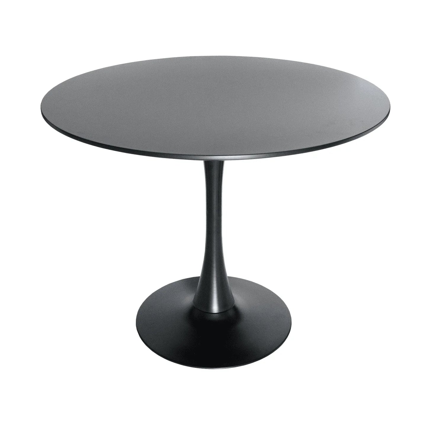 Bristol Modern Round Dining Table with Wood Top and Iron Pedestal Base - Elax Furniture