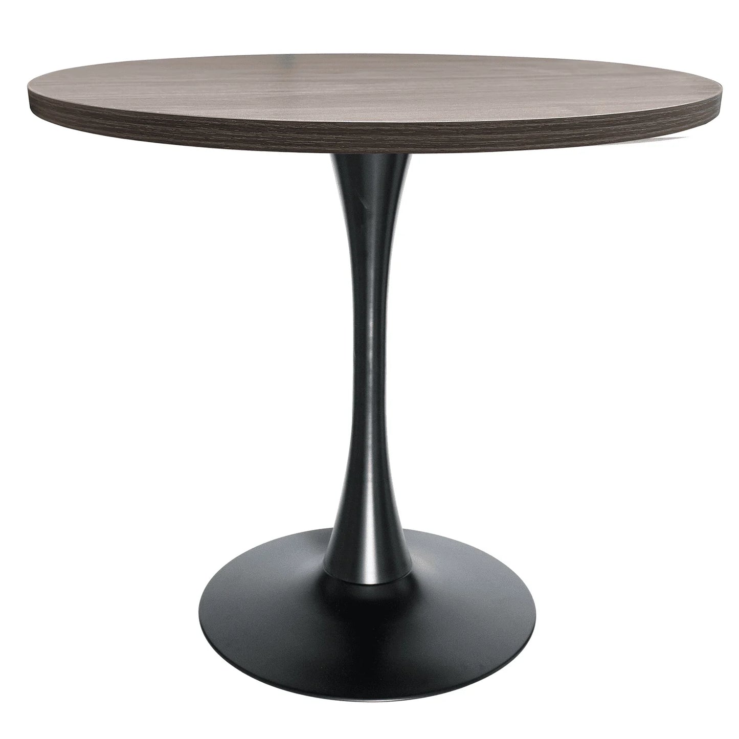 Bristol Modern Round Dining Table with 36" MDF Tabletop and Black Iron Pedestal Base - Elax Furniture