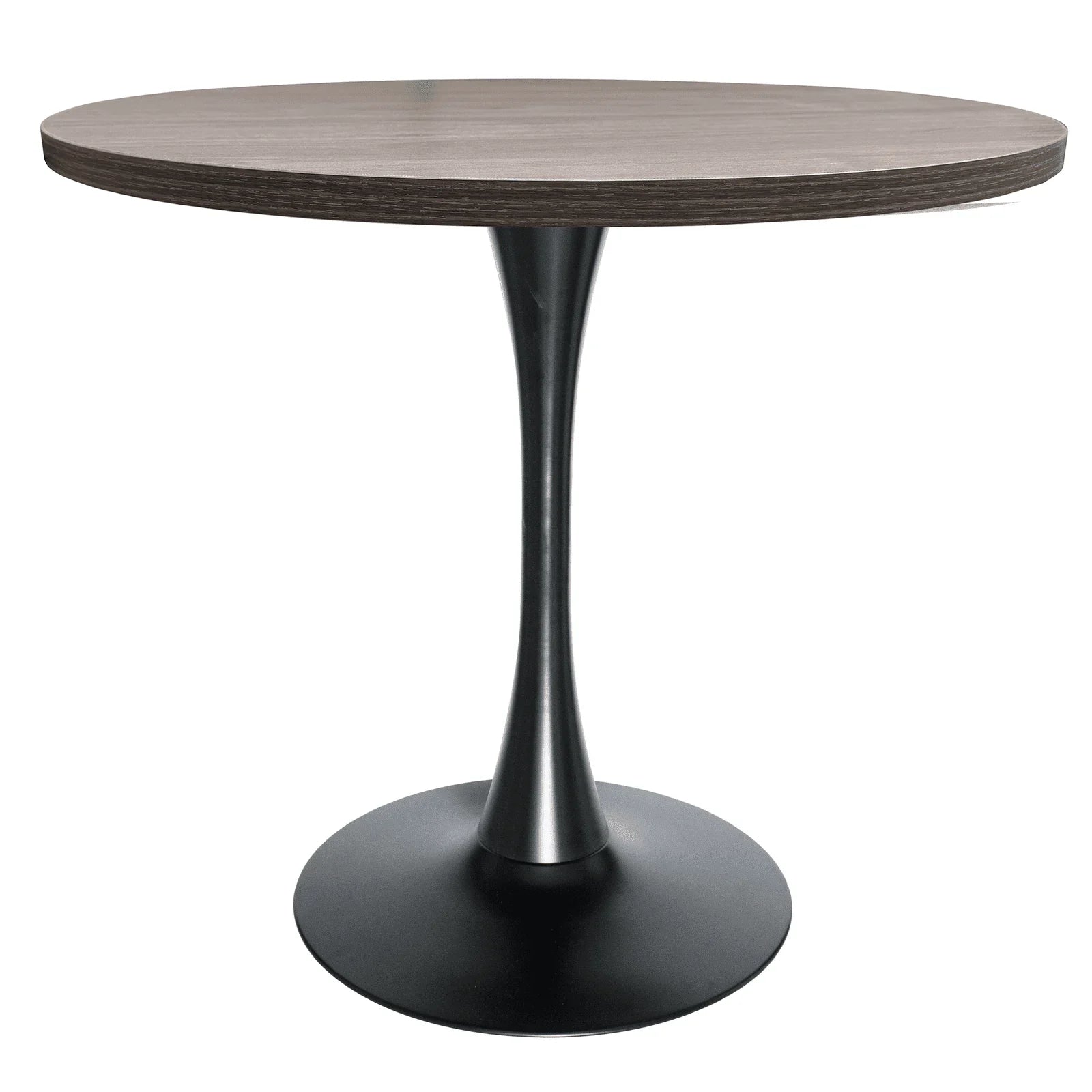 Bristol Modern Round Dining Table with 36" MDF Tabletop and Black Iron Pedestal Base - Elax Furniture