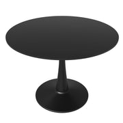 Bristol 40" Round Dining Table with MDF Wood Tabletop in Black Steel - Elax Furniture