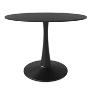 Bristol 40" Round Dining Table with MDF Wood Tabletop in Black Steel - Elax Furniture