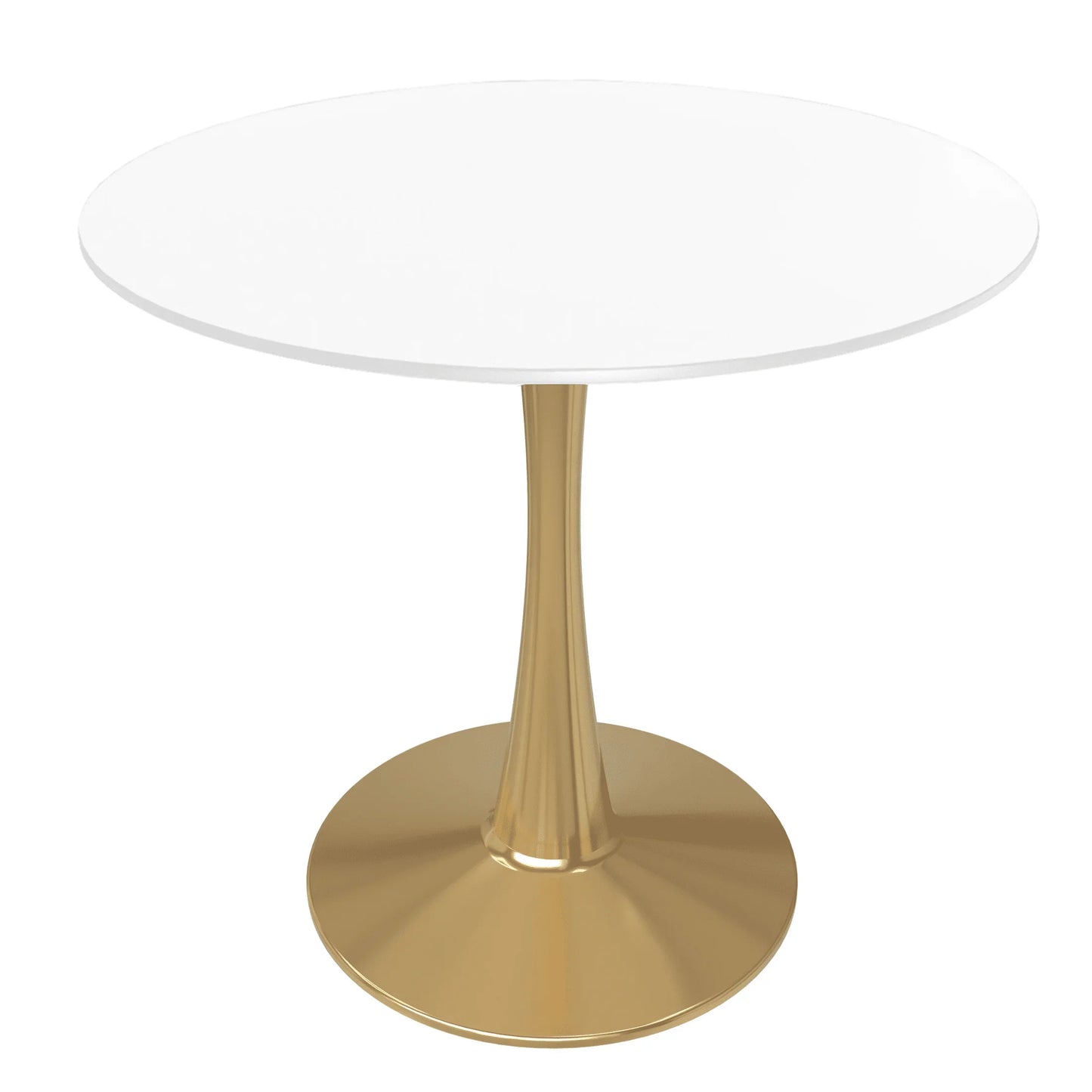 Bristol 24" Round Dining Table with MDF Wood Tabletop in Gold Steel - Elax Furniture