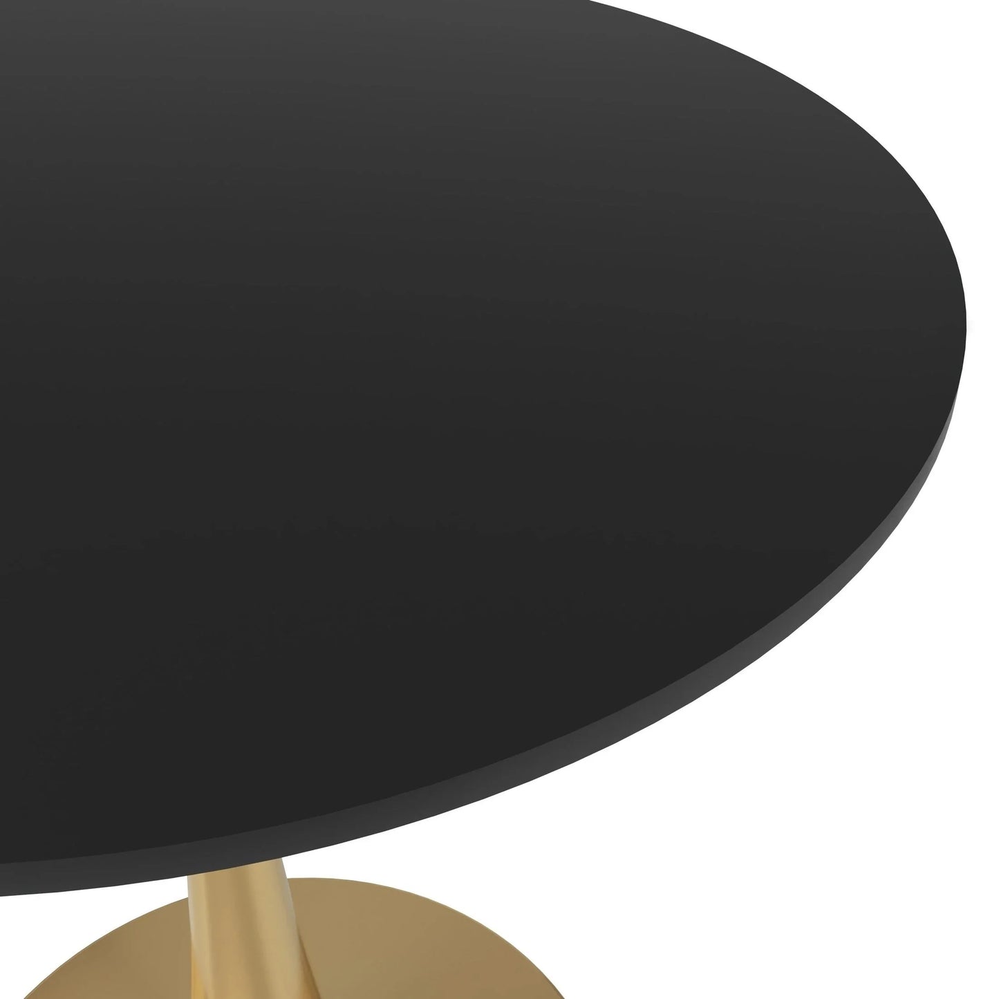 Bristol 27" Round Dining Table with MDF Wood Tabletop in Gold Steel - Elax Furniture