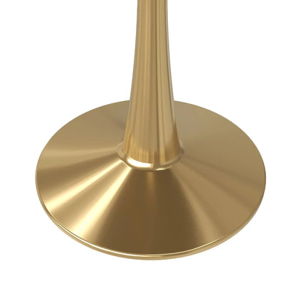 Bristol 27" Round Dining Table with MDF Wood Tabletop in Gold Steel - Elax Furniture