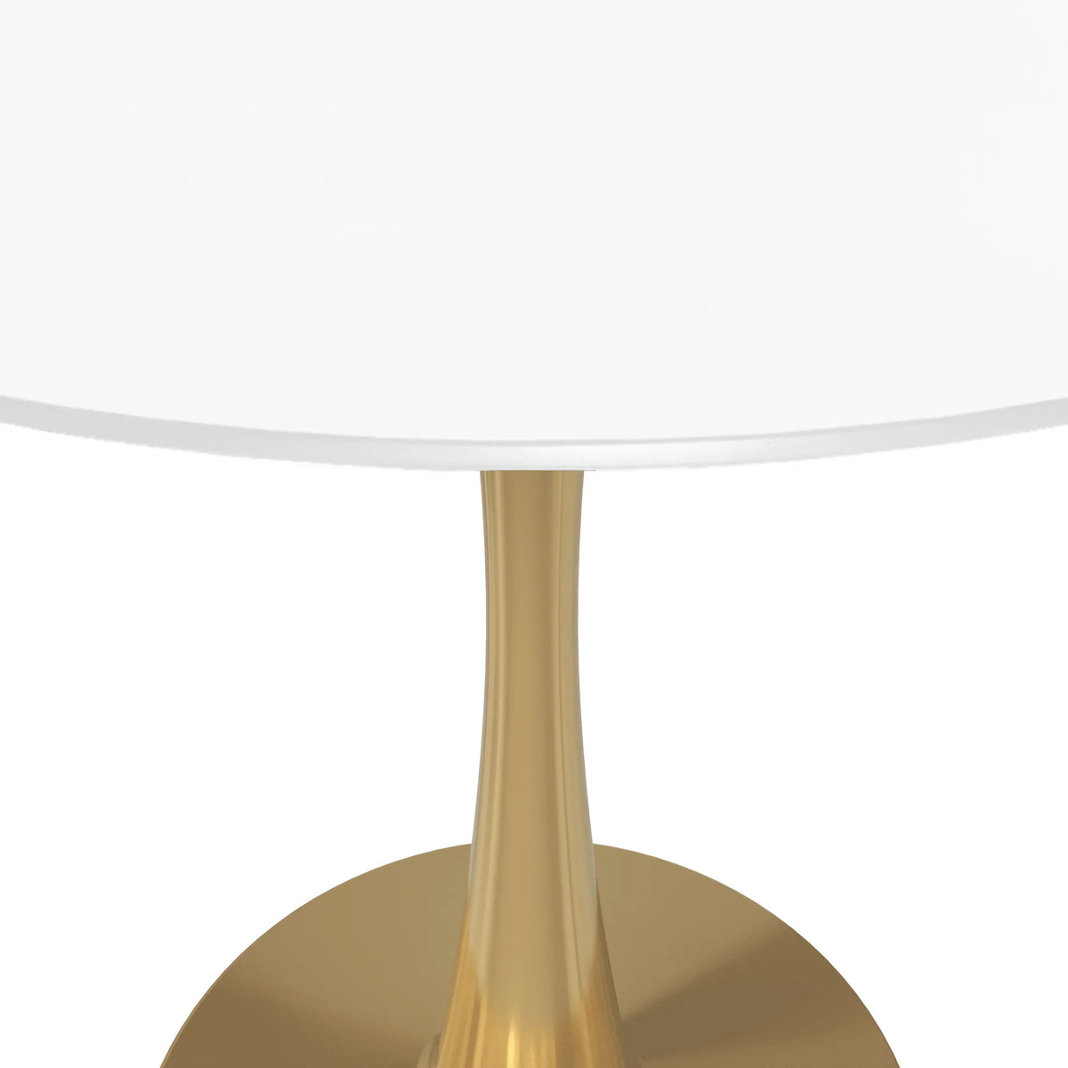 Bristol 31" Round Dining Table with MDF Wood Tabletop in Gold Steel - Elax Furniture
