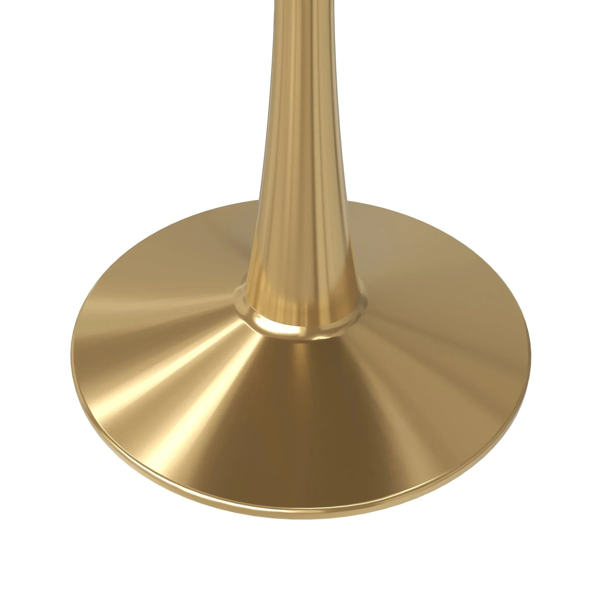 Bristol 31" Round Dining Table with MDF Wood Tabletop in Gold Steel - Elax Furniture