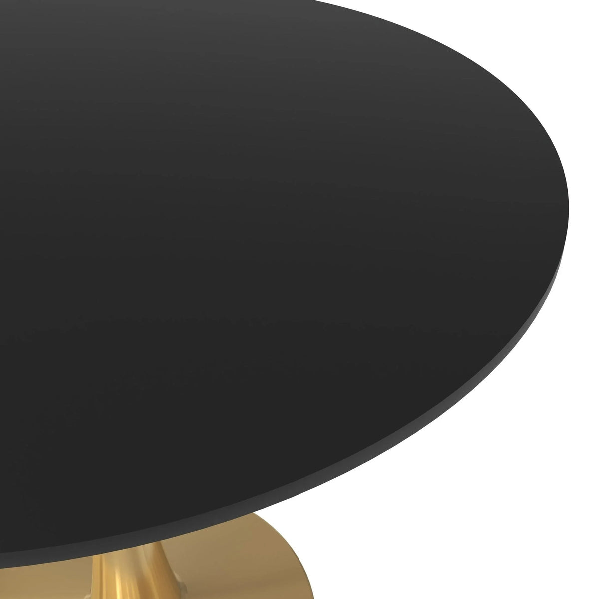Bristol 35" Round Dining Table with MDF Wood Tabletop in Gold Steel - Elax Furniture