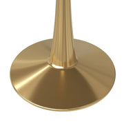 Bristol 40" Round Dining Table with MDF Wood Tabletop in Gold Steel - Elax Furniture