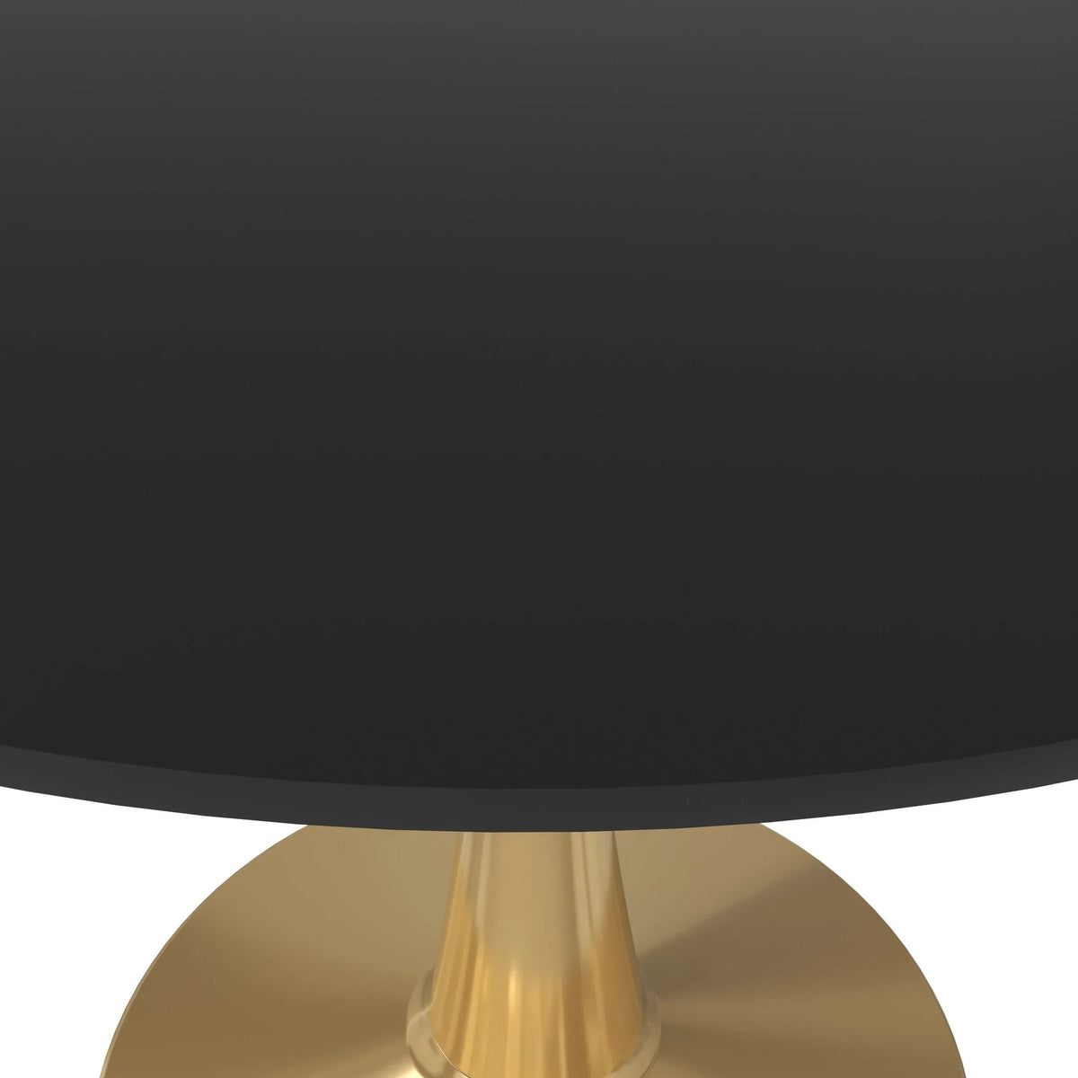 Bristol 40" Round Dining Table with MDF Wood Tabletop in Gold Steel - Elax Furniture