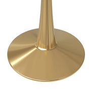 Bristol 40" Round Dining Table with MDF Wood Tabletop in Gold Steel - Elax Furniture