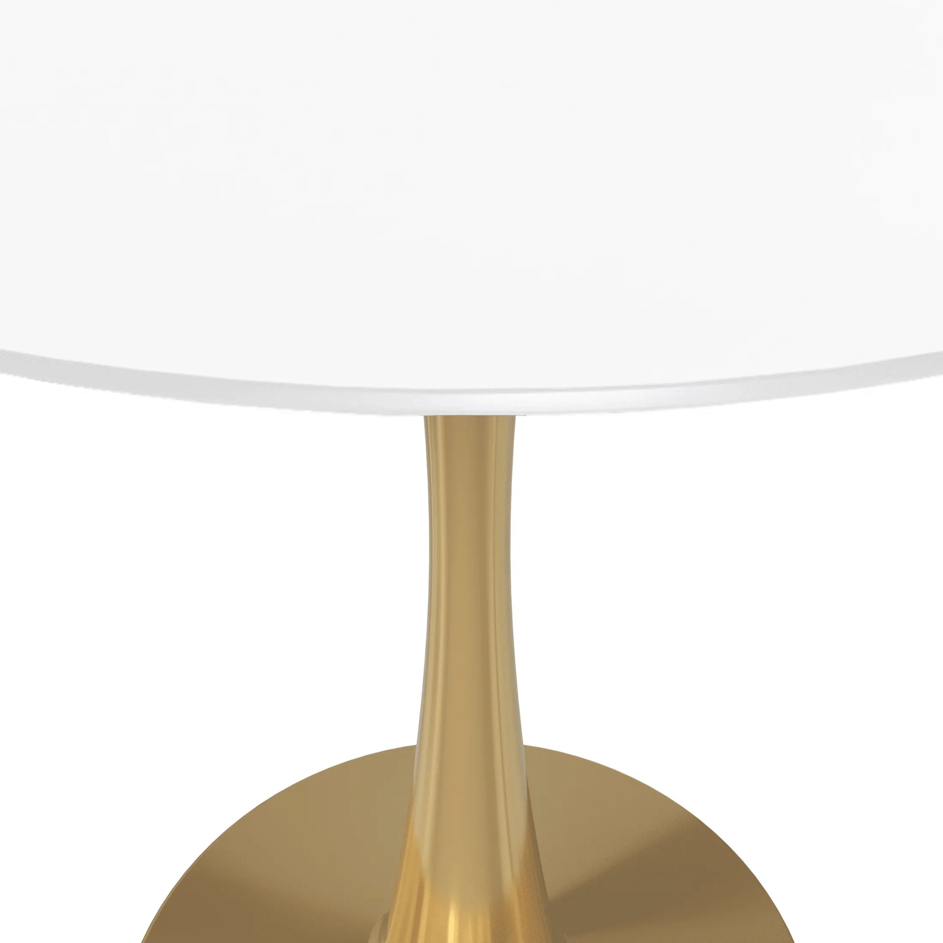 Bristol 40" Round Dining Table with MDF Wood Tabletop in Gold Steel - Elax Furniture