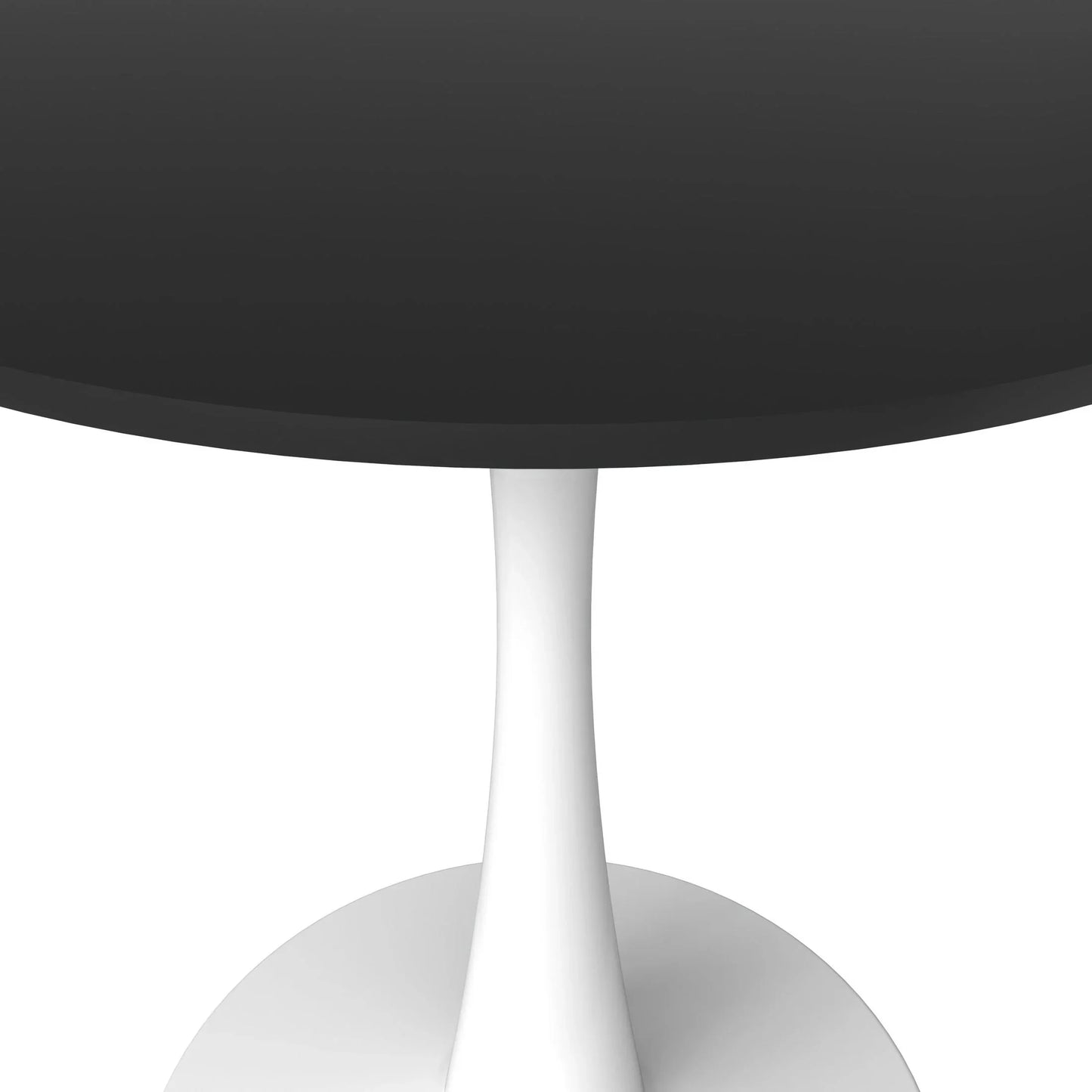 Bristol 24" Round Dining Table with MDF Wood Tabletop in White Steel - Elax Furniture
