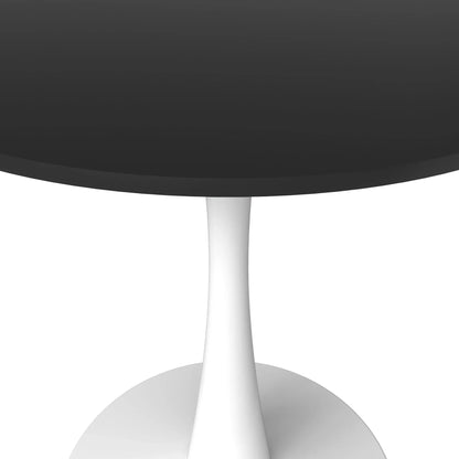 Bristol 24" Round Dining Table with MDF Wood Tabletop in White Steel - Elax Furniture