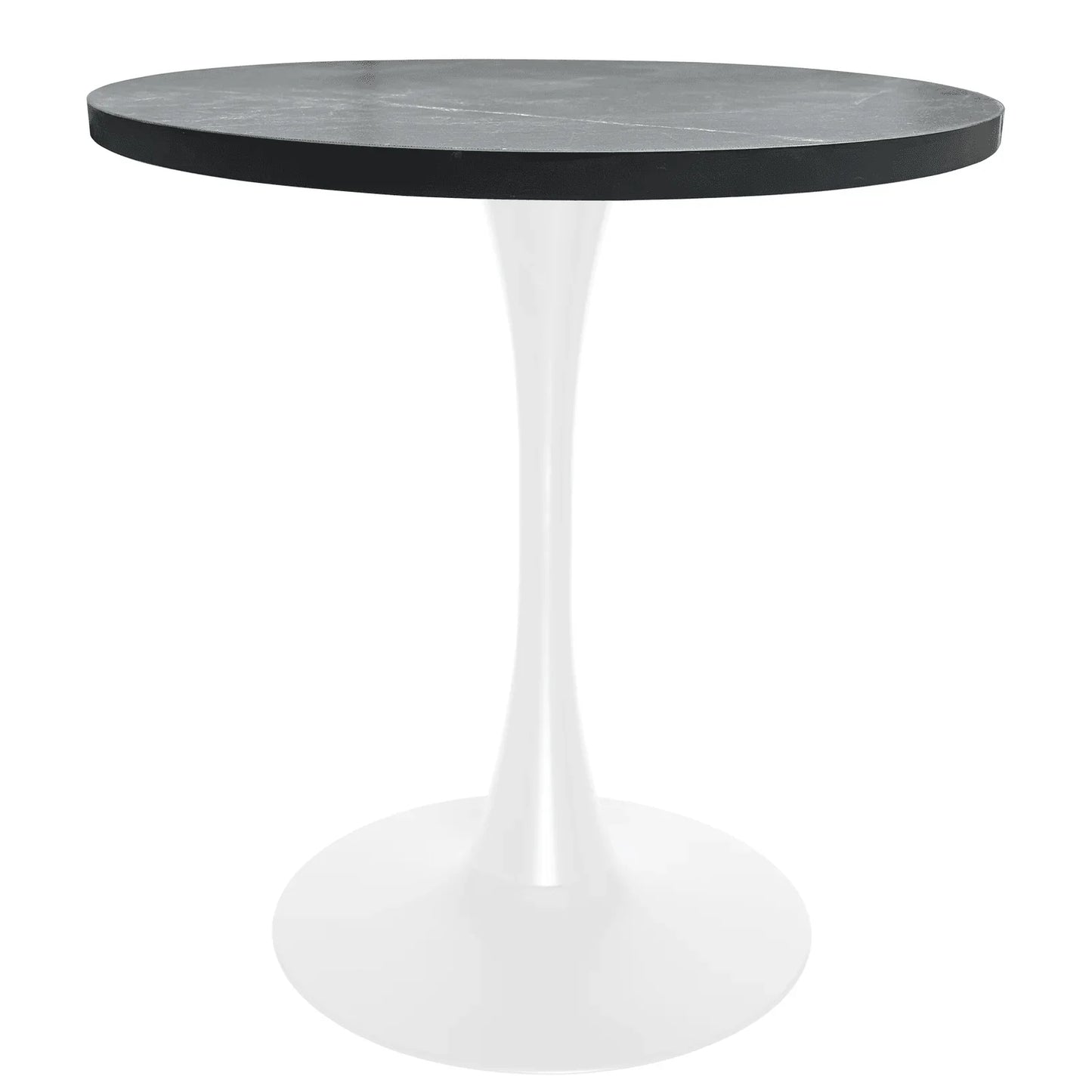 Bristol 27" Round Dining Table with MDF Tableop and White Iron Base - Elax Furniture