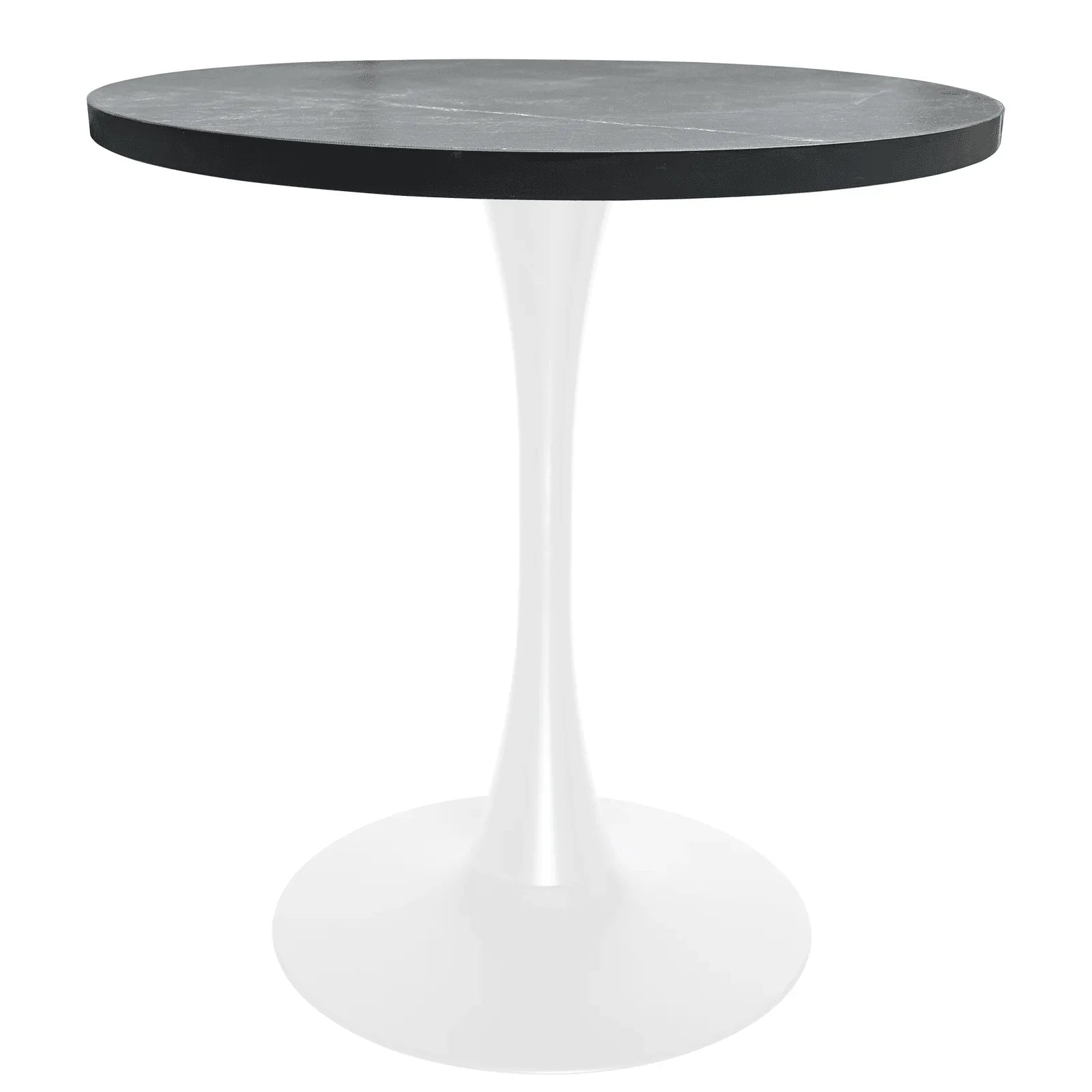 Bristol 27" Round Dining Table with MDF Tableop and White Iron Base - Elax Furniture