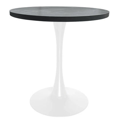 Bristol 27" Round Dining Table with MDF Tableop and White Iron Base - Elax Furniture